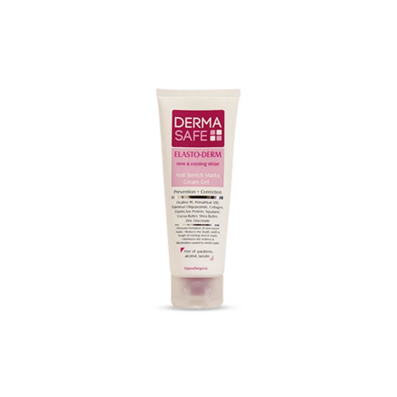 derma-safe-elasto-anti-stretch-marks-cream-gel-293232861201 کرم ژل ضد ترک بدن درماسیف مدل Elasto Derm حجم 75 میل