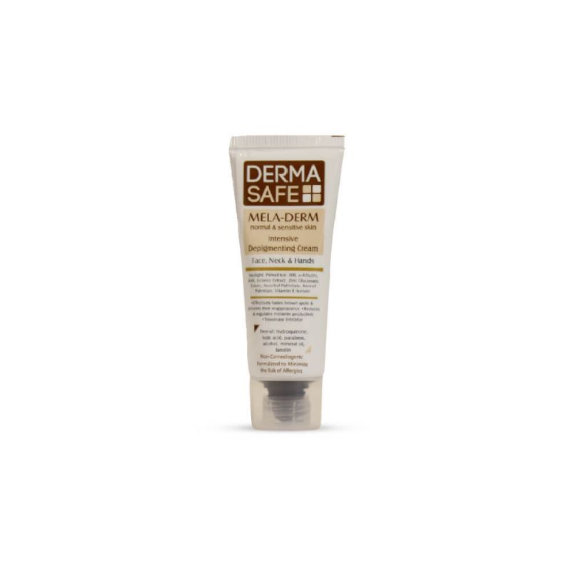 derma-safe-mela-293130031201 کرم روشن کننده درماسیف سری Mela-Derm مدل Depigmenting حجم ۲۵ میل
