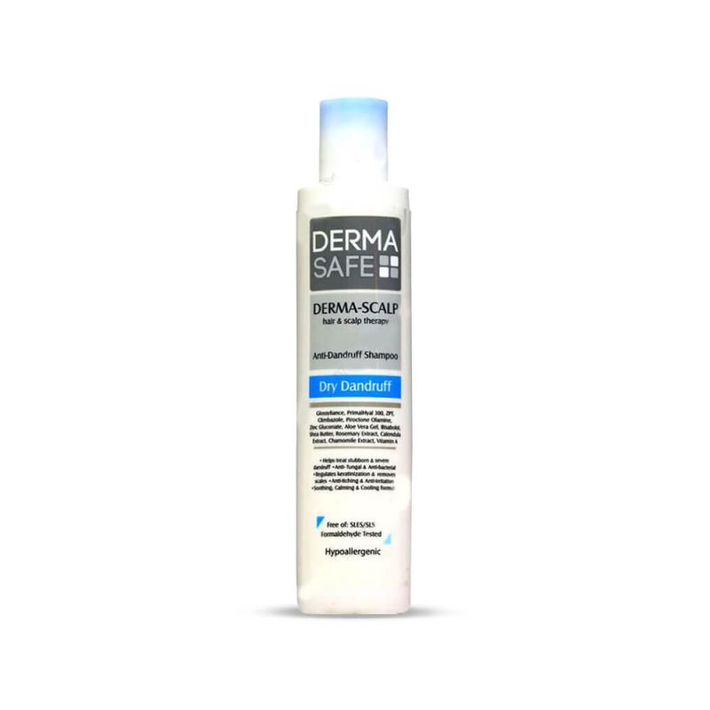 derma-safe-shampoo-anti-dandruf-dry-293260301902 شامپو ضدشوره مو درماسیف مدل DERMA-SCALP حجم 200 میل