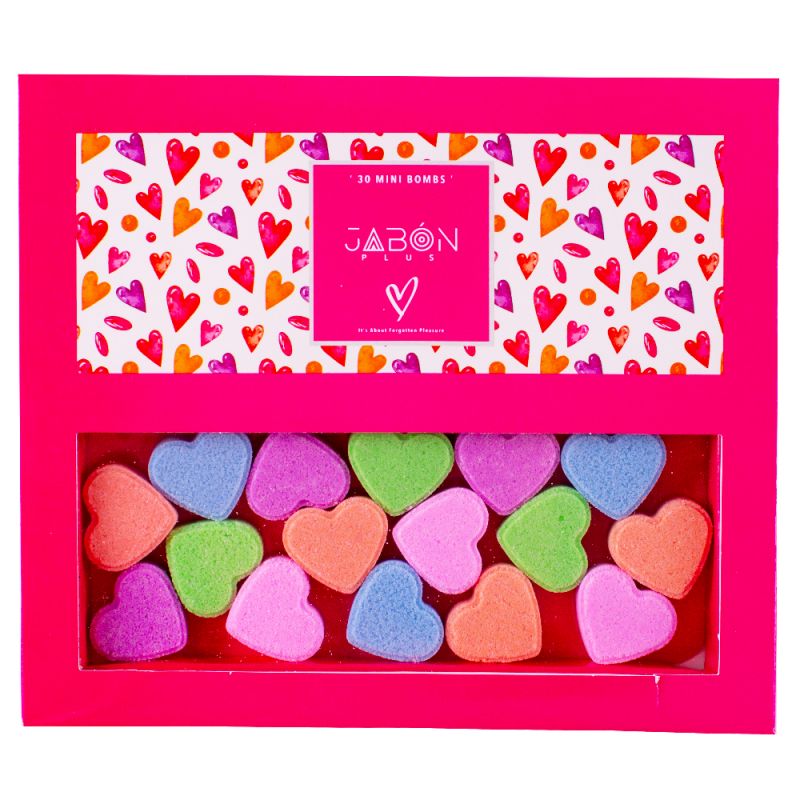 gabon-674000000009-02 کوکتل مانیکور ژبن پلاس مدل Heart وزن 210 گرم بسته 30 عددی