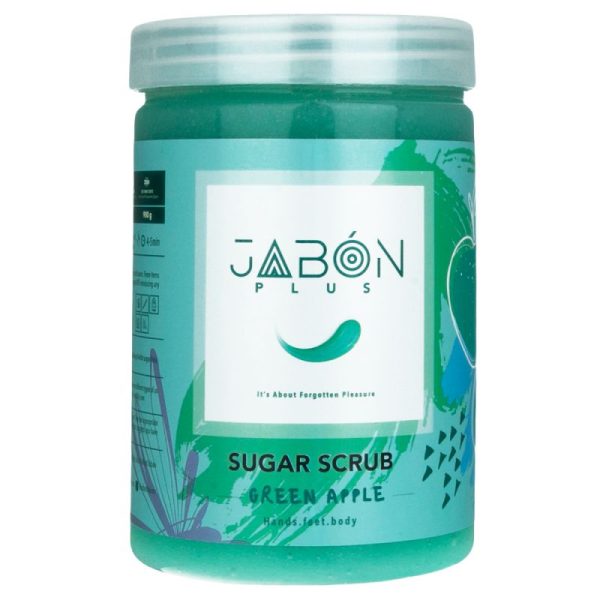 اسکراب شکری لایه بردار پوست ژبن پلاس مدل Green Apple وزن 900 گرم