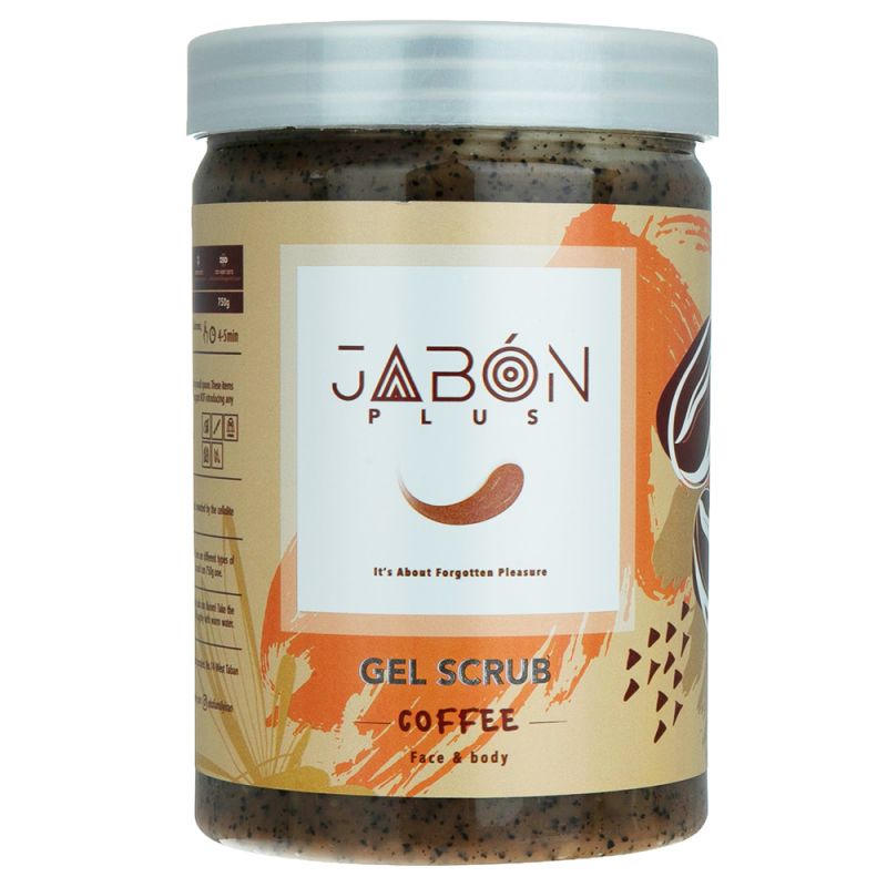 gabon-coffe-750g-674000000011_0 ژل اسکراب لایه بردار پوست ژبن پلاس مدل Coffee وزن 750 گرم