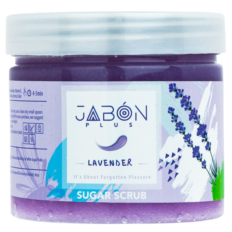 gabon-lavender-450ml-674000000005 اسکراب شکری لایه بردار پوست ژبن پلاس مدل Lavender وزن 450 گرم