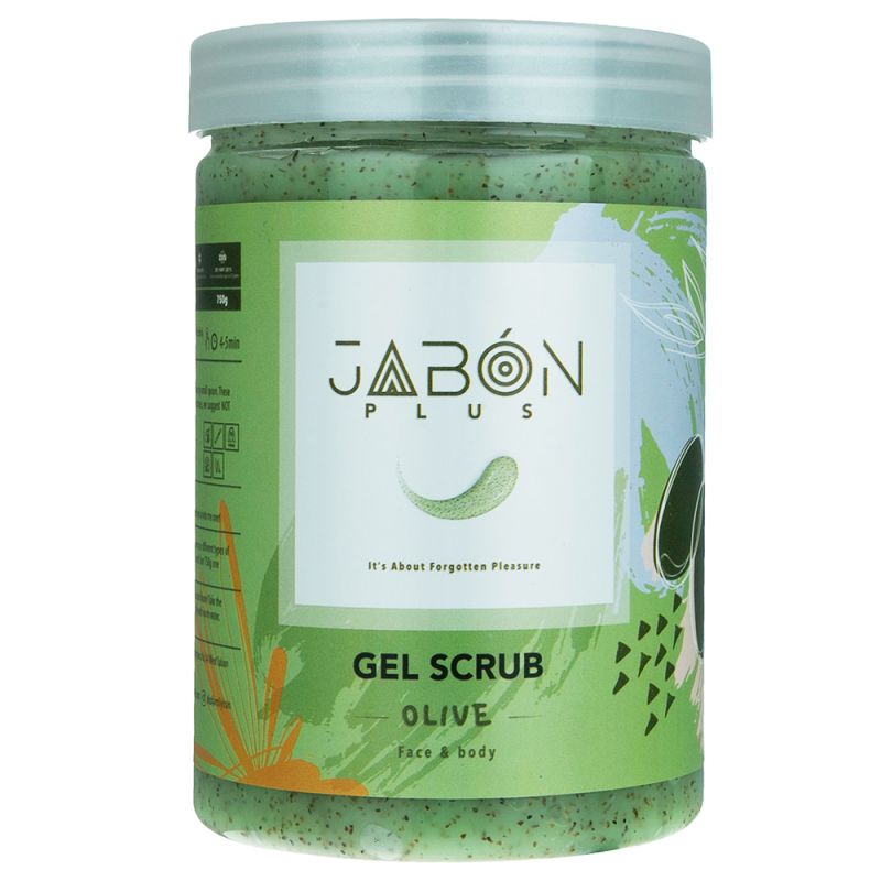 gabon-olive-750g-674000000008_0 ژل اسکراب لایه بردار پوست ژبن پلاس مدل Olive وزن 750 گرم