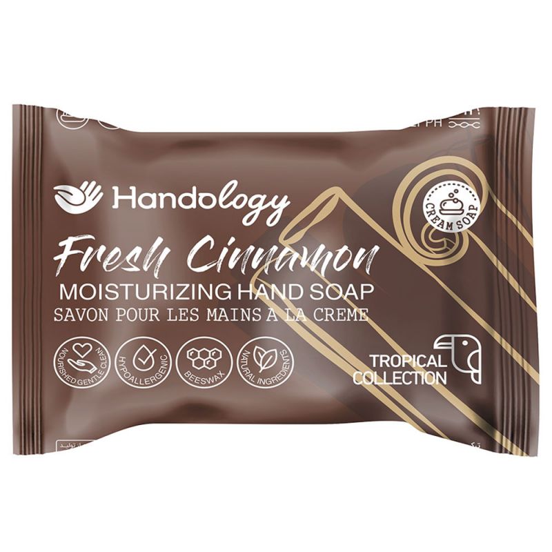 handology-724000000003 صابون مرطوب کننده هندولوژی مدل تراپیکال با رایحه دارچین وزن 75 گرمی