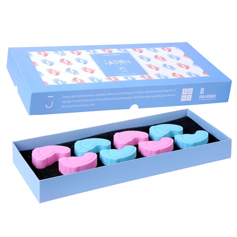 jabon-peddi-bomb-baby-foot-674991592405 کوکتل پدیکور ژبن پلاس مدل Baby feet وزن 480 گرم بسته 8 عددی