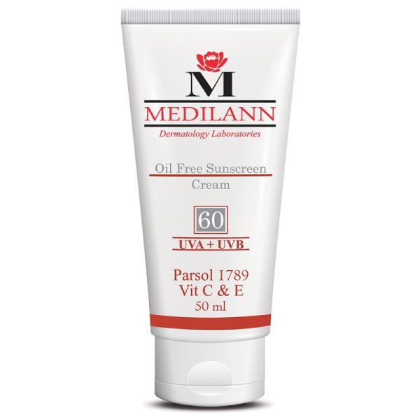 کرم ضد آفتاب رنگی Spf60 مدیلن مناسب پوست چرب حجم 50 میل
