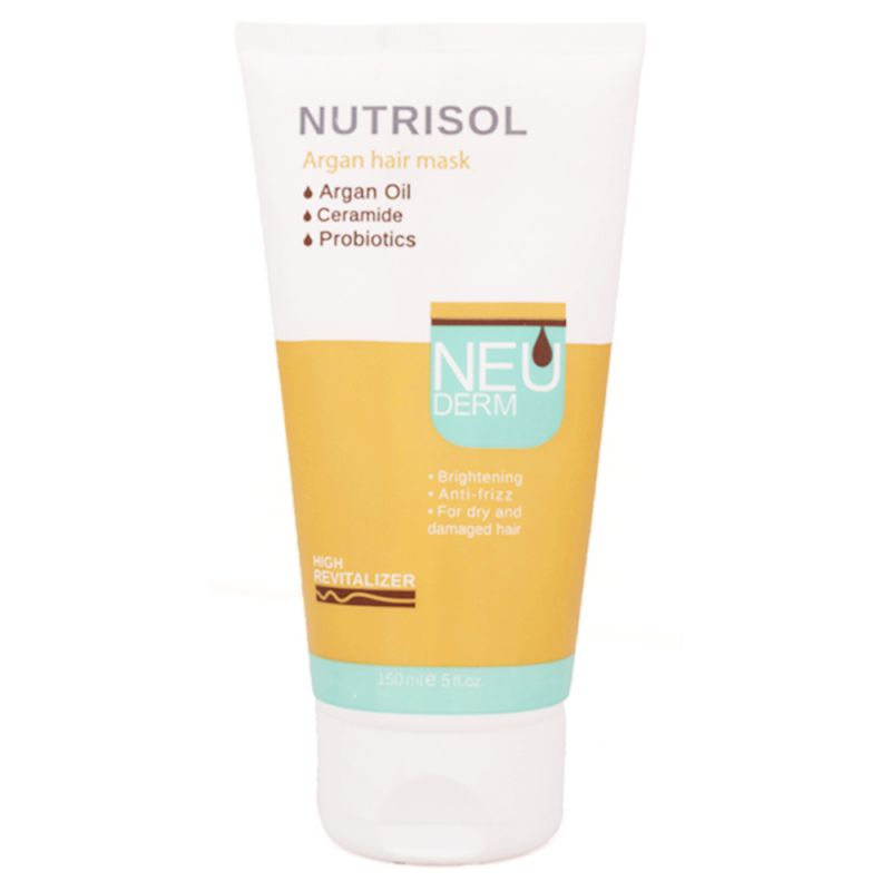 neuderm-mask-hair-argan-235130521201 ماسک مو نئودرم مدل آرگان نوتریسل حجم ۱۵۰ میل