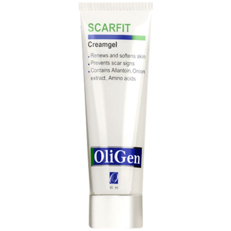 oligen-cream-gel-scarfist-549130011201 کرم ترمیم کننده پوست الی ژن مدل اسکارفیت حجم 30 میل