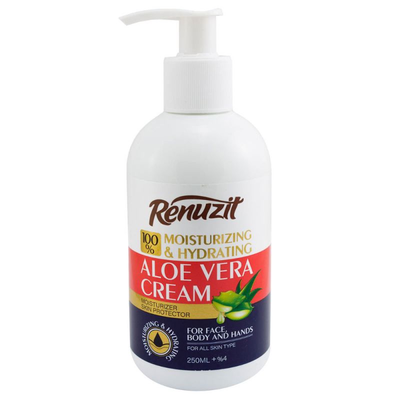 renozit-aloevera-250ml-62200000055 کرم مرطوب کننده رینوزیت مدل ALOE VERA حجم 250 میل