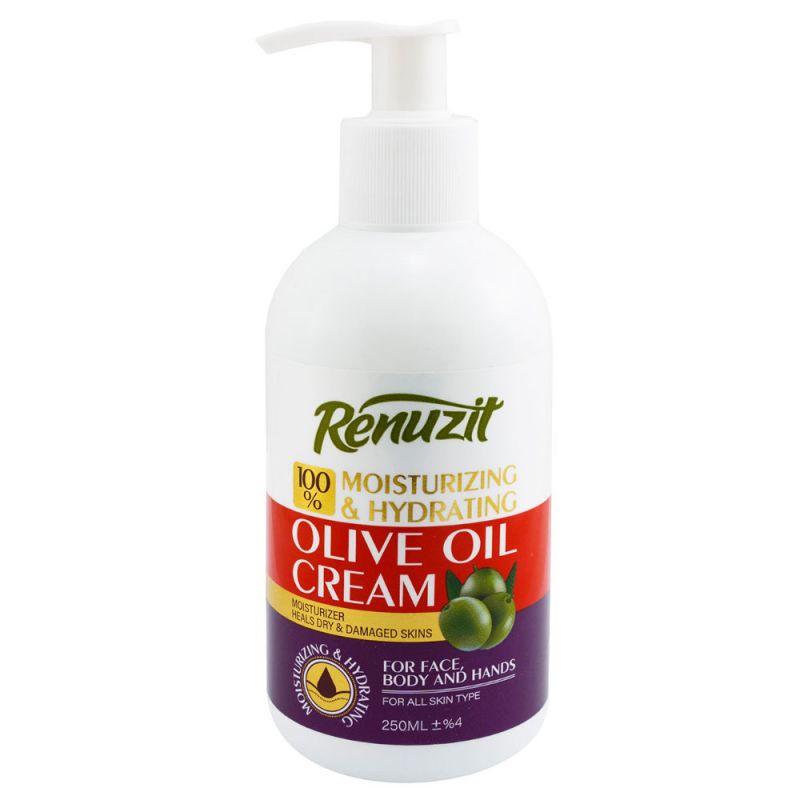 renozit-oliveoil-250ml-62200000052 کرم مرطوب کننده رینوزیت مدل OLIVE OIL حجم 250 میل