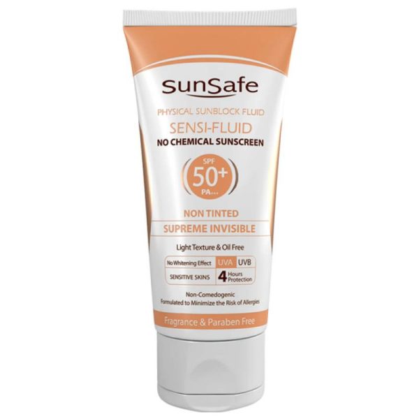 کرم ضد آفتاب سان سیف مدل سنسی فلوئید +SPF 50 حجم 50 میلی لیتر