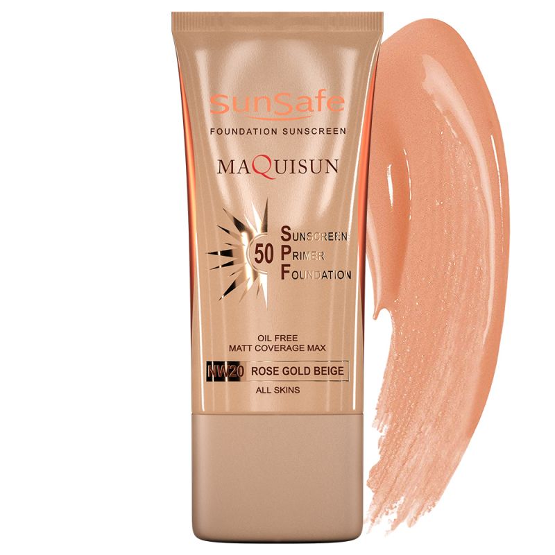 sunsafe-sunscreen-maquisun-nw20-rose-gold-154130831205_0 کرم ضد آفتاب سان سیف مدل NW20 حجم 40 میل