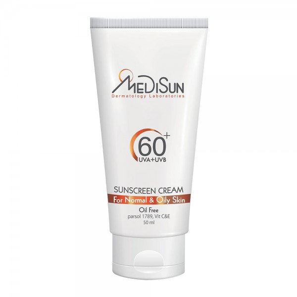 کرم ضد آفتاب مدیسان سری Normal And Oily Skin مدل Without Color حجم 50 مdg