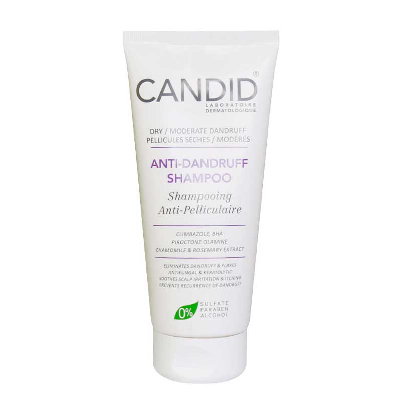 Candid-Anti-Dandruff-Shampoo-200ml شامپو بدون سولفات ضد شوره کاندید مناسب شورههای خشک و ملایم حجم 200 میل