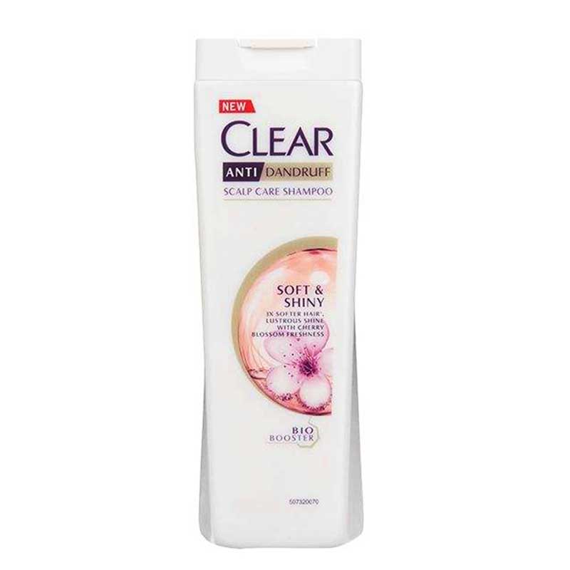Clear-Anti-Dandruff-Soft-And-Shiny-Shampoo-For-Women-200ml شامپو ضد شوره بانوان کلیر مدل Soft And Shiny مناسب انواع مو حجم 200 میل