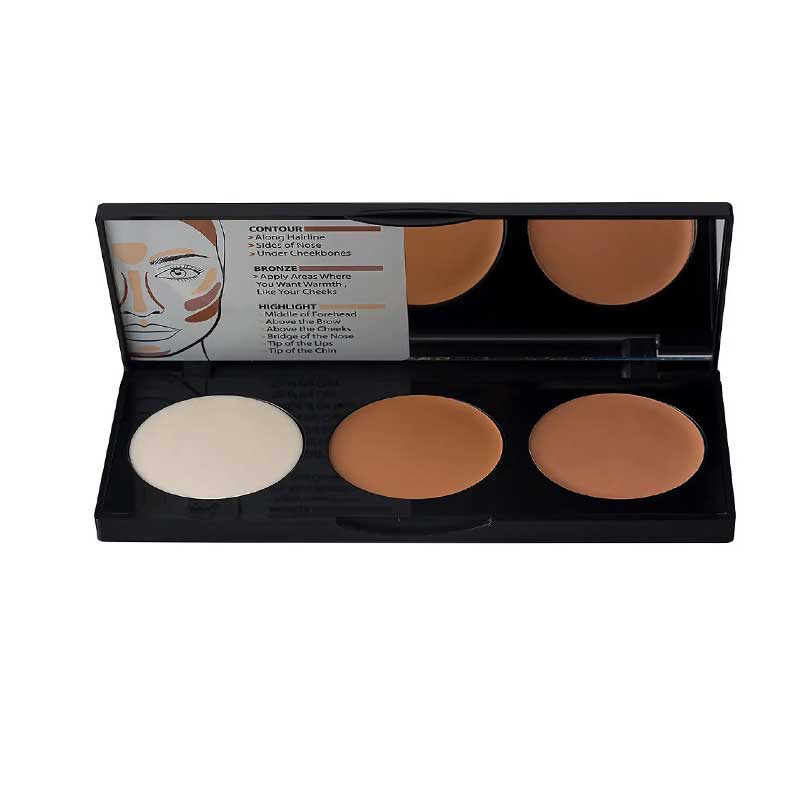 Contour-Powder-kit-C01 پالت کانتور و هایلایت کرمی Perfecting نوت شماره c01