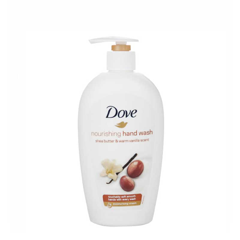 Dove-Hand-Washing-liquid-With-Shea-Butter-and-Warm-Vanilla-Scent-500ml مایع دستشویی داو با عصاره شی باتر و وانیل وزن 500 گرم