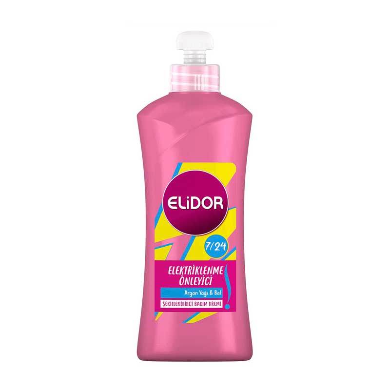 ElidorAnti-Frizz-Care-Cream-300ml-1 کرم ضد وزی مو الیدور مدل 7/24 حجم 300 میل (بدون نیاز به آبکشی)