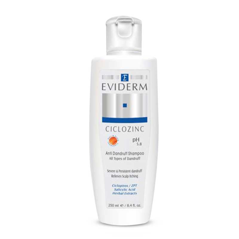 Eviderm-Anti-Dandruff-Ciclozinc-Shampoo-250-ml شامپو ضد شوره سیکلوزینک اویدرم حجم 250 میل