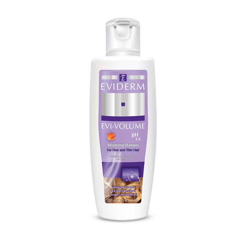 Eviderm-Evi-Volume-Shampoo-For-Fine-And-Thin-Hair-250-ml شامپو اوی ولوم اویدرم مناسب موهای کم حجم و نازک حجم 250 میل