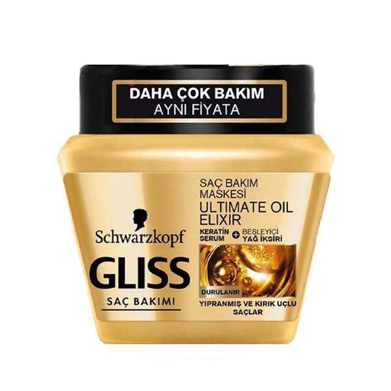 Gliss-Hair-Mask-Ultimate-Oil-Elixir-300-ml ماسک مو شوآرتزکف پروفشنال سری گلیس مدل احیا کننده حجم 300 میل - کد 121