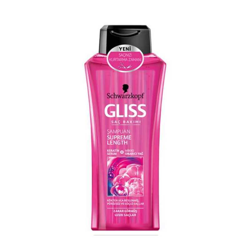 Gliss-Supreme-Length-Shampoo-550-ML شامپو ترمیم کننده مو شوآرتزکف پروفشنال سری گلیس مدل Superme Lenght حجم 550 میل