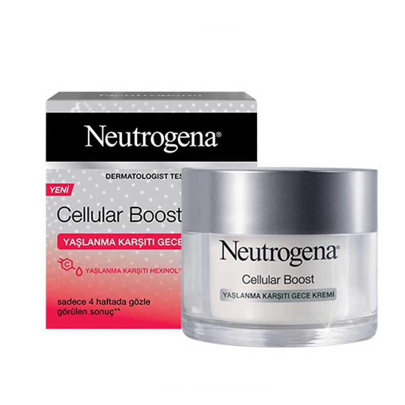 Neutrogena-Cellular-Boost-Anti-aging-Night-Cream-50-m-1l کرم ضد پیری شب نوتروژینا مدل Cellular Boost حجم 50 میل