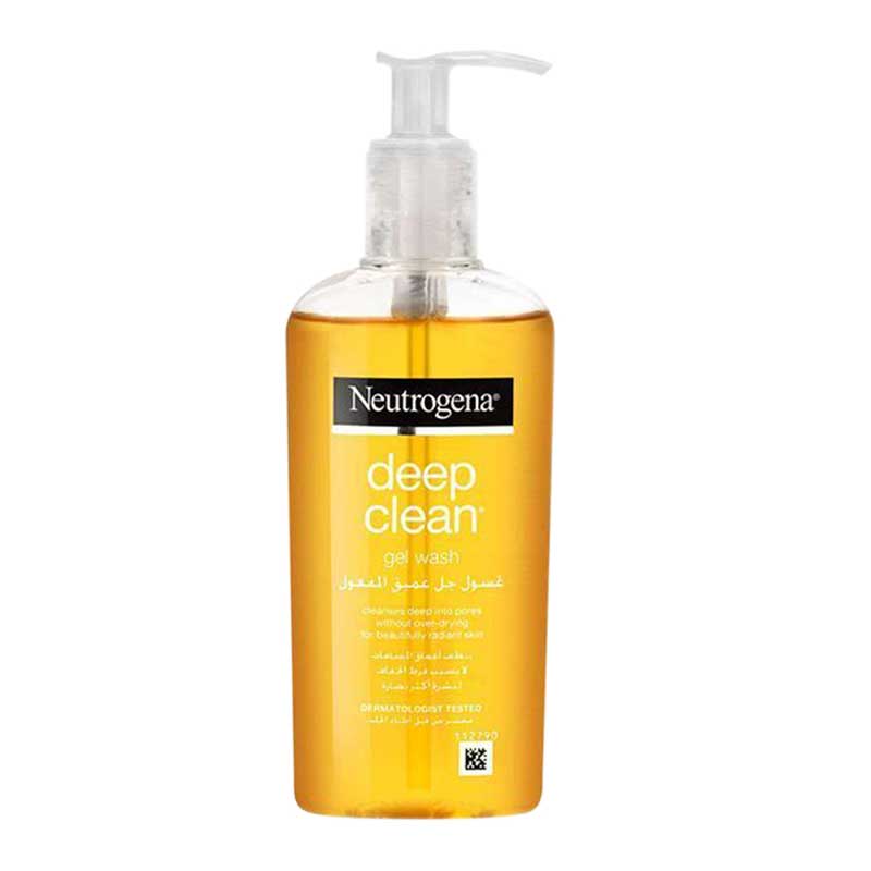 Neutrogena-Deep-Clean-Face-Washing-Gel-200ml ژل شستشوی صورت پاک کننده Deep Clean عمیق پوست نوتروژینا حجم 200 میل