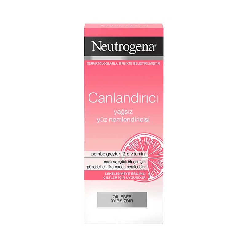 Neutrogena-Visibly-Clear-Pink-Oil-Free-Moisturizer-50-ml کرم مرطوب کننده فاقد چربی نوتروژینا حاوی عصاره گریپ فروت حجم 50 میل