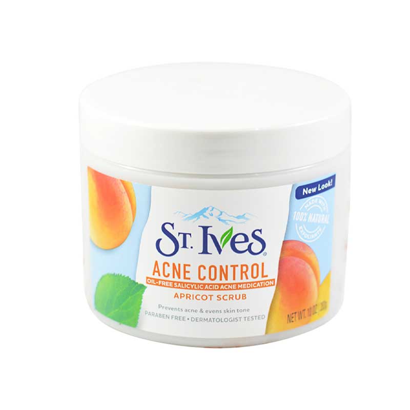 St.Ives-Acne-Control-Apricot-Scrub-283-gr اسکراب صورت سینت ایوز مدل ضد آکنه وزن 283 گرم