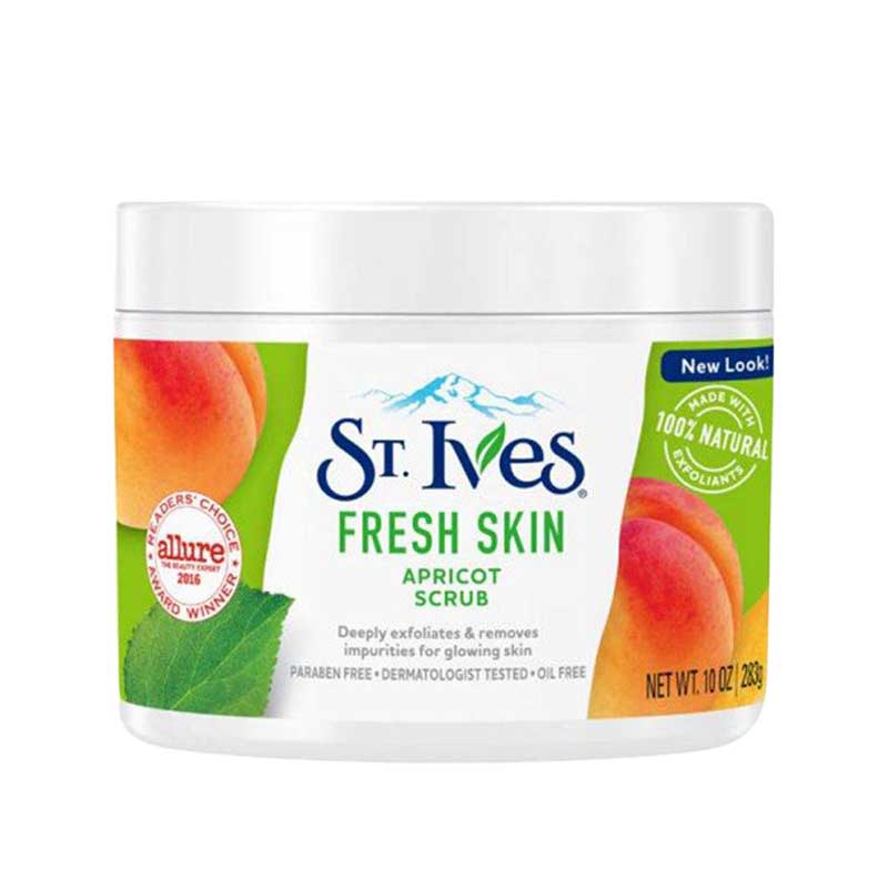 St.Ives-Fresh-Skin-Face-Scrub-With-Apricot-Extract-283gr اسکراب پوست زردآلو سینت ایوز مدل Fresh Skin وزن 283 گرم