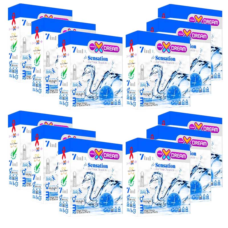 xdream-sensation-3-12 کاندوم ایکس دریم بسته 3 عددی