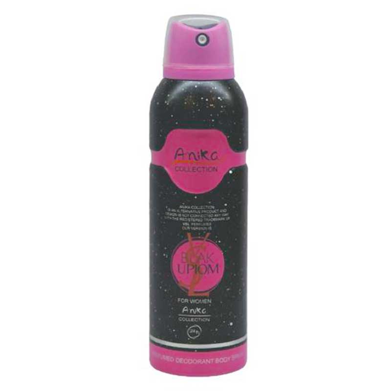 Anika-Black-Opium-Body-Deodorant-Spray-For-Women-200-ml اسپری دئودورانت زنانه آنیکا مدل Black Opium حجم 200 میل