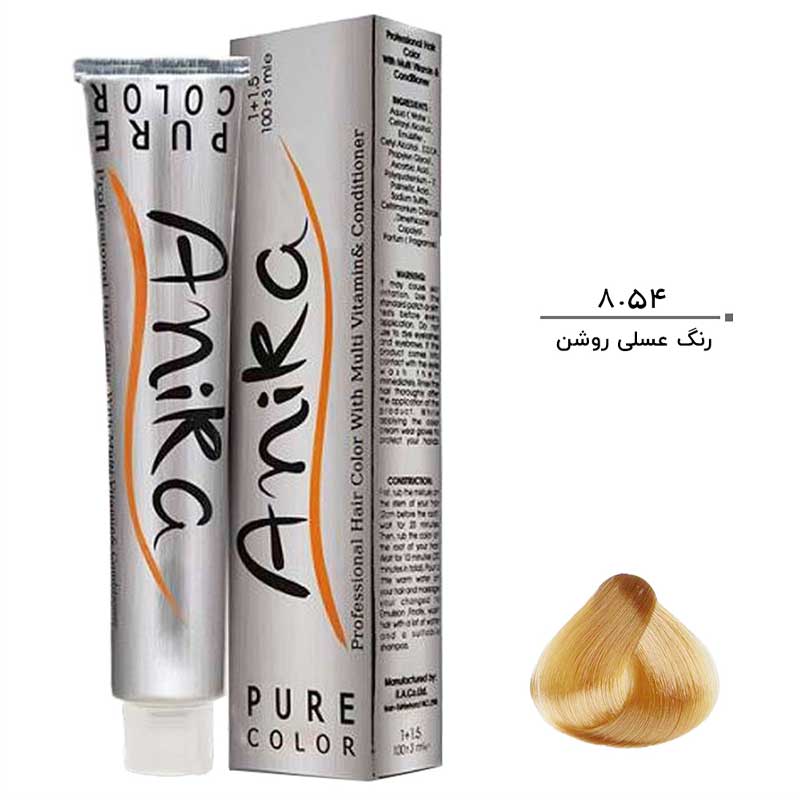 Anika-Honey-Series-Hair-Color-100ml-No.-8.54-(Light-Honey) رنگ مو آنیکا رنگ عسلی روشن حجم 100 میل
