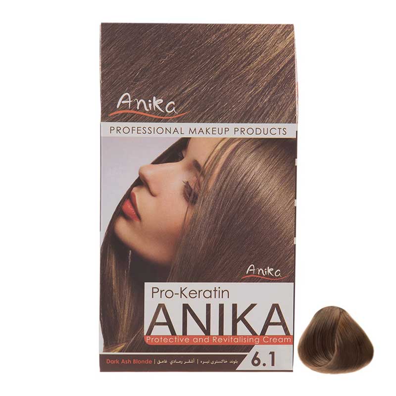 Anika-Pro-Keratin-Ash-Hair-Color-Kit-6.1 کیت رنگ مو آنیکا سری Pro Keratin مدل Ash شماره 6.1