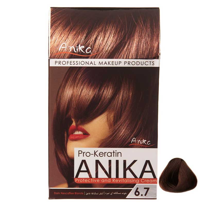 Anika-Pro-Keratin-Nescaffee-Hair-Color-Kit-6.7 کیت رنگ مو آنیکا سری Pro Keratin مدل Nescaffee شماره 6.7