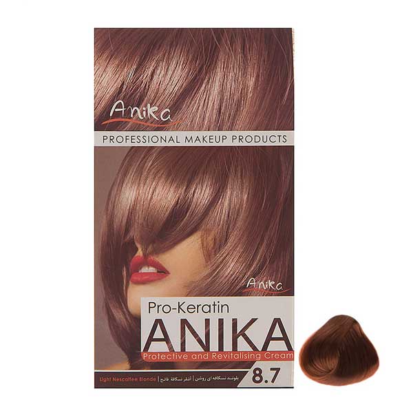 کیت رنگ مو آنیکا سری Pro Keratin مدل Nescaffee شماره 8.7
