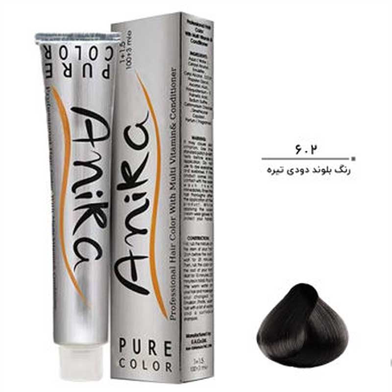 Anika-Smoky-Series-Hair-Color-100ml-No.-6.2-(Dark-Smoky-Blonde) رنگ مو آنیکا بلوند دودی حجم 100 میل