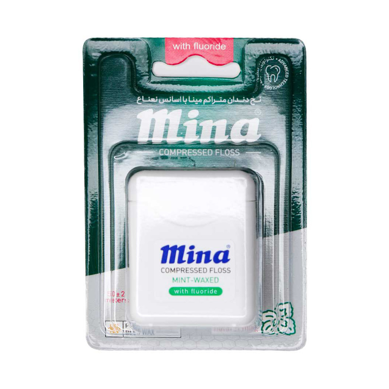 Mina-Waxed نخ دندان مینا مدل MINT WAXED متراکم