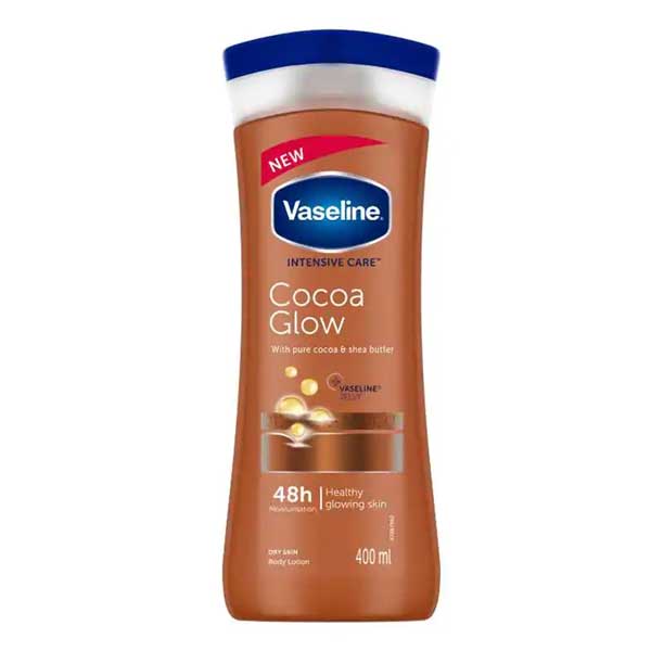 لوسیون بدن وازلین مدل Cocoa Glow حجم 400 میل