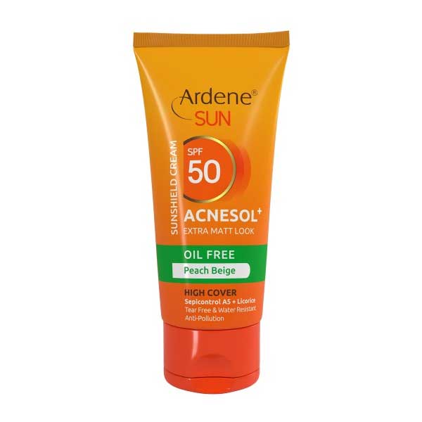 کرم ضد آفتاب بژ هلویی فاقد چربی SPF50 آردن
