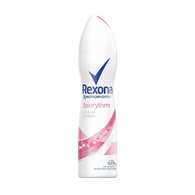Rexona-Biorythm-Deodorant-Spray اسپری ضد تعریق زنانه رکسونا مدل Biorythm حجم 200 میل