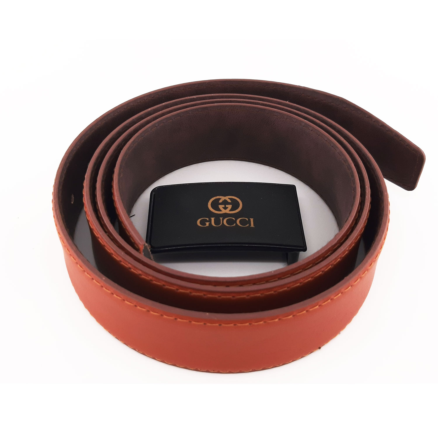 leather-set-02-7 کمربند چرم مصنوعی قهوه ای روشن