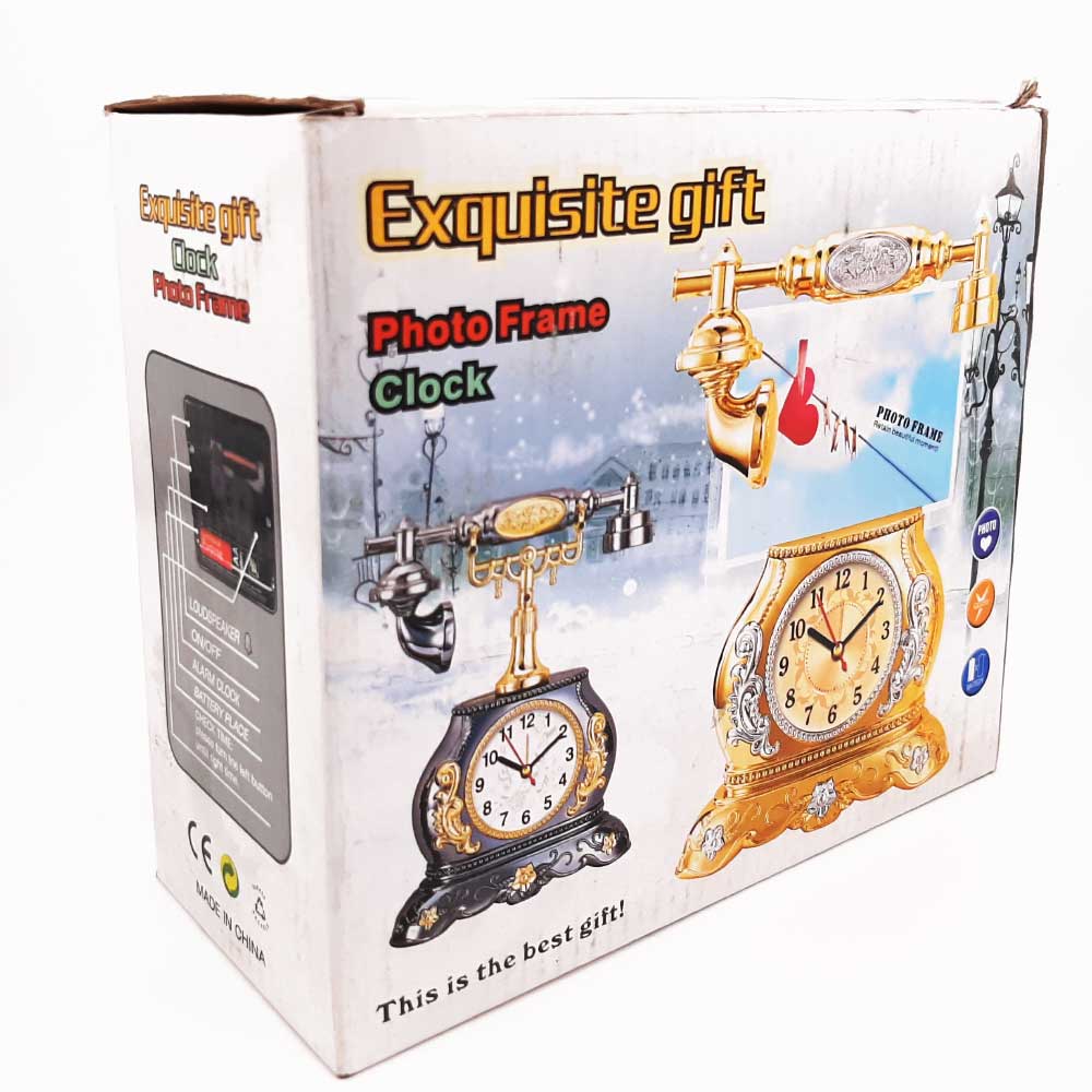 clock-phone-classic-3 ساعت رومیزی طرح تلفن کلاسیک