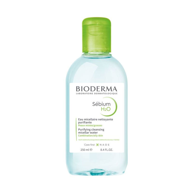 bioderma-sebium-h2o-250ml محلول پاک کننده آرایش صورت بایودرما مدل سبیوم حجم 250 میل