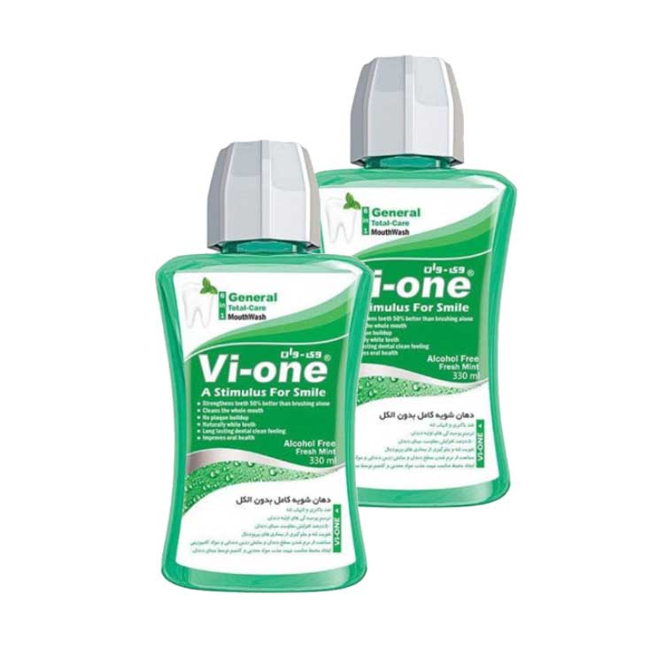 General-Fresh-Mint-2pcs دهان شویه وی وان مدل General Fresh Mint حجم 330 میلی لیتر مجموعه 2 عددی