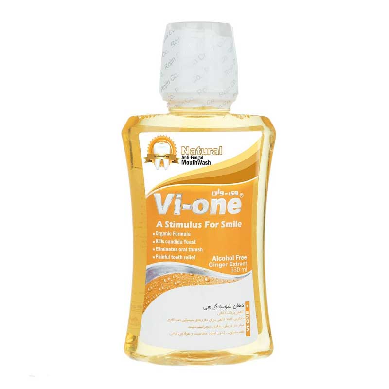 Vi-one-Natural-Mouth-Wash-330ml دهان شویه وی وان مدل Natural حجم 330 میلی لیتر