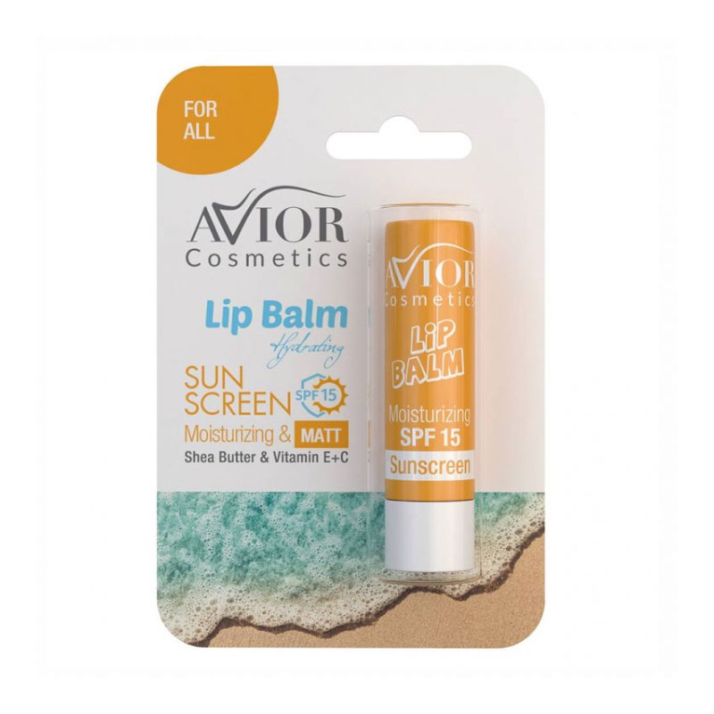 lip-balm-avior-shebuter بالم لب ضد آفتاب اویور رایحه شی باتر Shea butter
