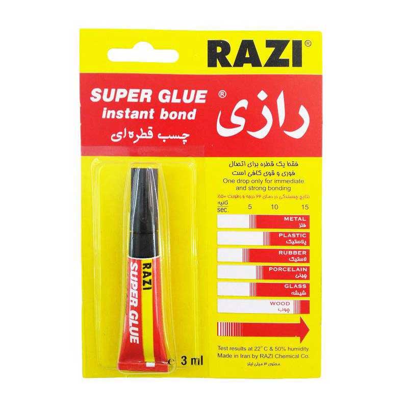 Razi-Super-Glue-Instant-Bond-Adhesive-3ml چسب قطره ای رازی مدل Super Glue حجم 3 میلی لیتر